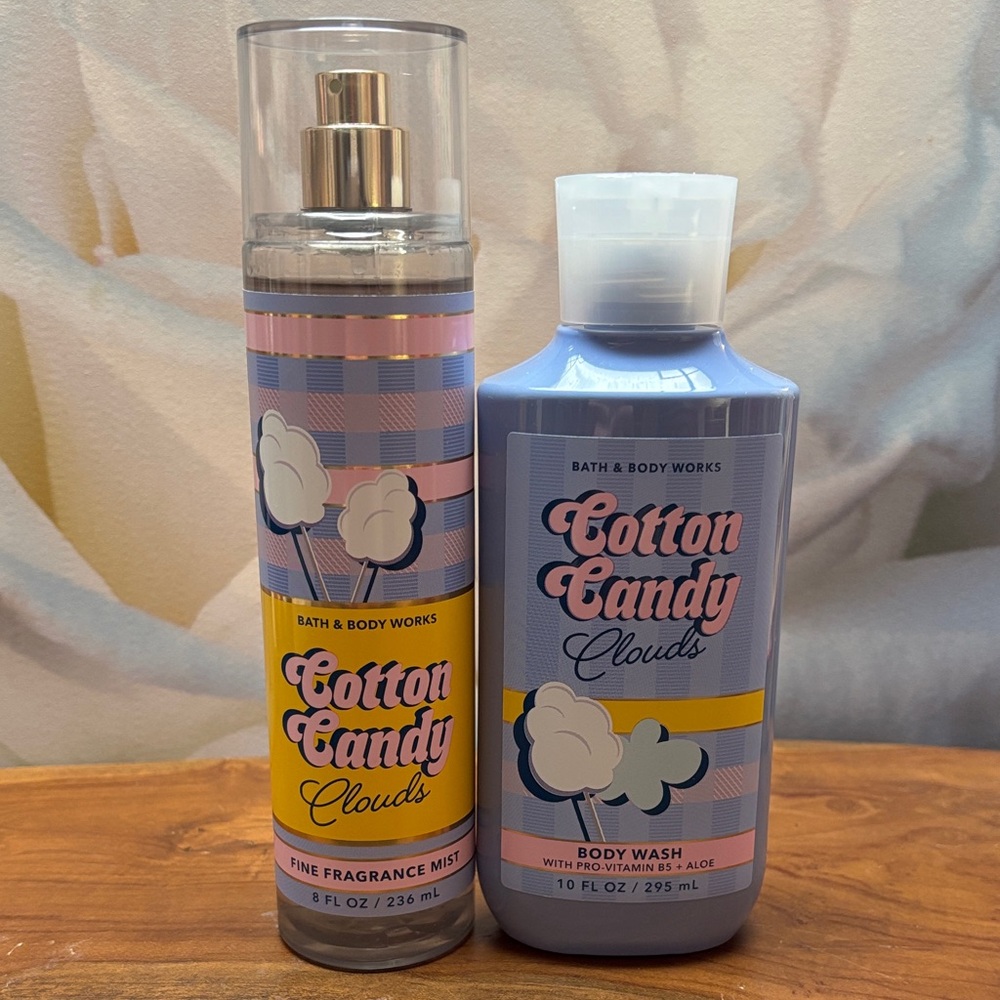 Bath & Body Works Cotton Candy Clouds Mist and Body Wash